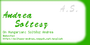 andrea soltesz business card